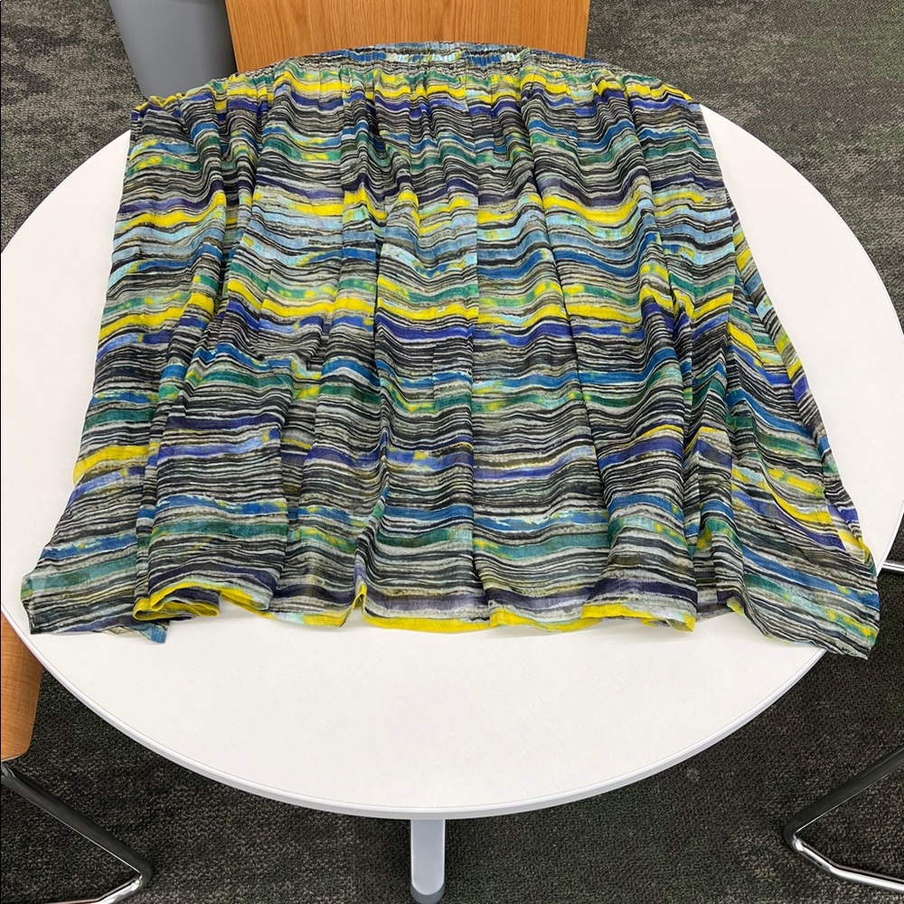 Neeru Kumar cotton silk colorful oversized dress woven yellow green blue black - Picture 7 of 7